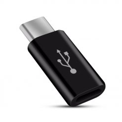 Lacné Kryty | Redukcia z Micro USB na USB-C čierna | Lacné Kryty