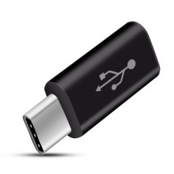 Lacné Kryty | Redukcia z Micro USB na USB-C čierna | Lacné Kryty