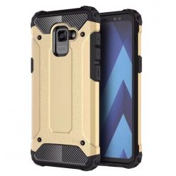 Lacné Kryty | Odolný kryt Hybrid Armor zlatý – Samsung Galaxy A8 2018 | Lacné Kryty
