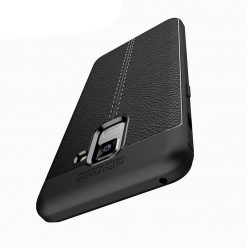 Lacné Kryty | Zadný kryt litchi pattern čierny – Samsung Galaxy A8 2018 | Lacné Kryty