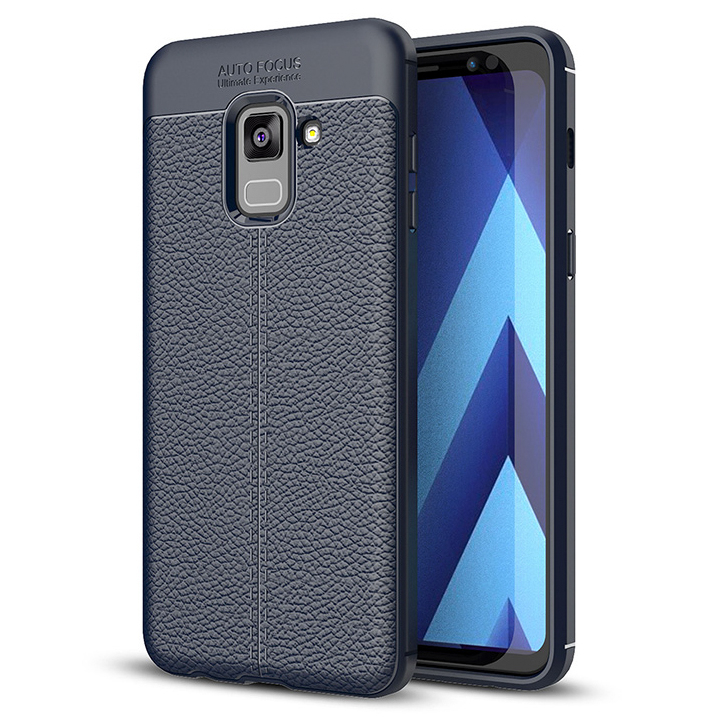Zadný kryt litchi pattern modrý – Samsung Galaxy A8 2018 | Lacné Kryty Lacné Kryty | Zadný kryt litchi pattern modrý – Samsung Galaxy A8 2018 | Lacné Kryty