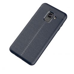 Zadný kryt litchi pattern modrý – Samsung Galaxy A8 2018 | Lacné Kryty Lacné Kryty | Zadný kryt litchi pattern modrý – Samsung Galaxy A8 2018 | Lacné Kryty