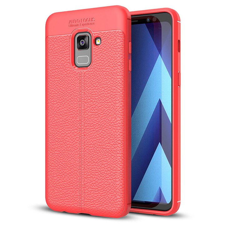 Zadný kryt litchi pattern červený – Samsung Galaxy A8 2018 | Lacné Kryty Lacné Kryty | Zadný kryt litchi pattern červený – Samsung Galaxy A8 2018 | Lacné Kryty