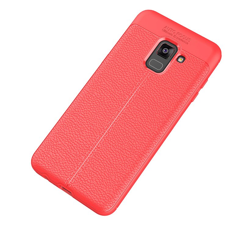 Zadný kryt litchi pattern červený – Samsung Galaxy A8 2018 | Lacné Kryty Lacné Kryty | Zadný kryt litchi pattern červený – Samsung Galaxy A8 2018 | Lacné Kryty