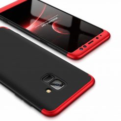 Lacné Kryty | Puzdro 360 Protection čierno-červené – Samsung Galaxy A8 2018 | Lacné Kryty