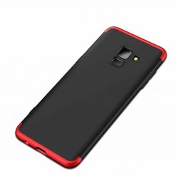 Lacné Kryty | Puzdro 360 Protection čierno-červené – Samsung Galaxy A8 2018 | Lacné Kryty