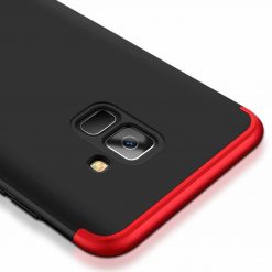 Lacné Kryty | Puzdro 360 Protection čierno-červené – Samsung Galaxy A8 2018 | Lacné Kryty