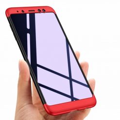 Lacné Kryty | Puzdro 360 Protection čierno-červené – Samsung Galaxy A8 2018 | Lacné Kryty