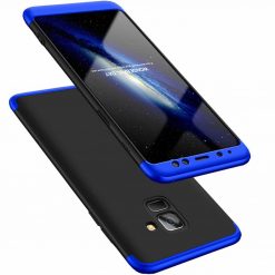 Lacné Kryty | Puzdro 360 Protection čierno-modré – Samsung Galaxy A8 2018 | Lacné Kryty