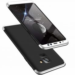 Lacné Kryty | Puzdro 360 Protection čierno-strieborné – Samsung Galaxy A8 2018 | Lacné Kryty