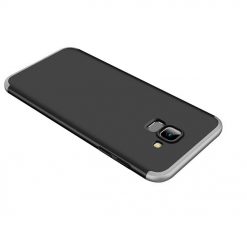 Puzdro 360 Protection čierno-strieborné – Samsung Galaxy A8 2018 | Lacné Kryty Lacné Kryty | Puzdro 360 Protection čierno-strieborné – Samsung Galaxy A8 2018 | Lacné Kryty