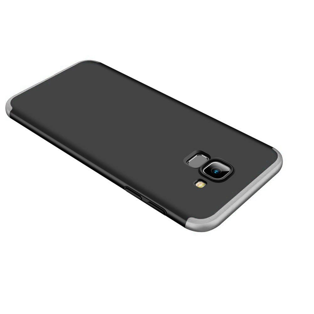 Puzdro 360 Protection čierno-strieborné – Samsung Galaxy A8 2018 | Lacné Kryty Lacné Kryty | Puzdro 360 Protection čierno-strieborné – Samsung Galaxy A8 2018 | Lacné Kryty