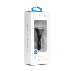 Lacné Kryty | Nabíjačka do auta Blun na 3 USB čierna | Lacné Kryty