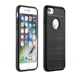 Lacné Kryty | Zadný kryt Forcell Carbon Čierny – iPhone X / XS | Lacné Kryty