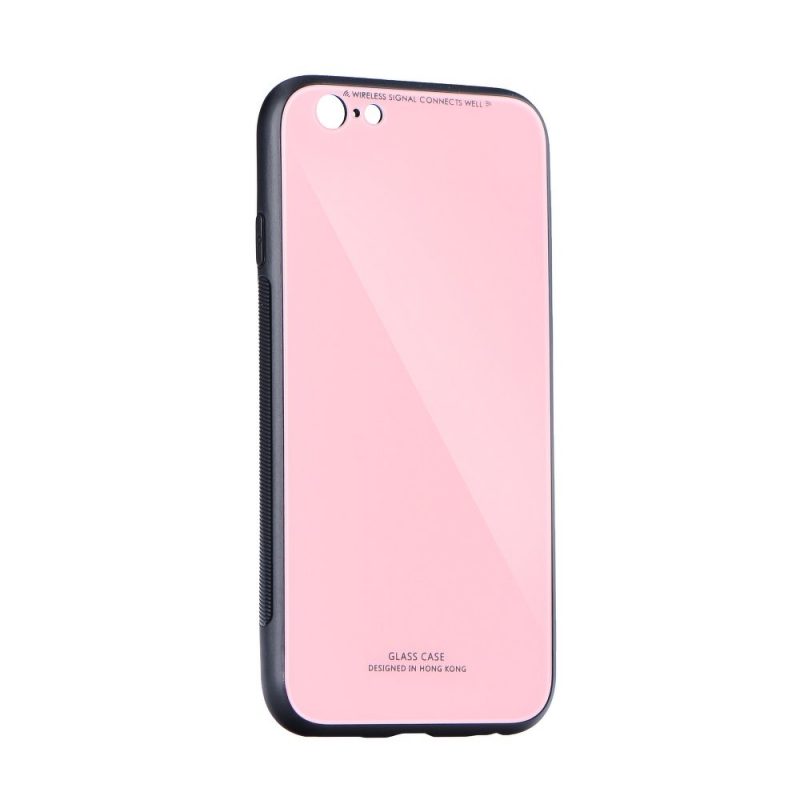 Lacné Kryty | Sklenený kryt Glass Case ružový – iPhone X / XS