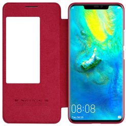 Lacné Kryty | Knižkové puzdro Nillkin Qin eco leather červené – Huawei Mate 20 Pro | Lacné Kryty