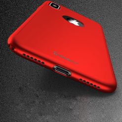 Lacné Kryty | Puzdro iPaky 360 Protection Full Body červené + Tvrdené sklo – iPhone X / XS | Lacné Kryty