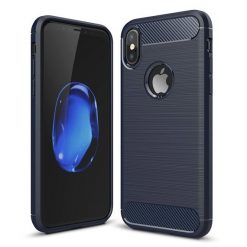 Zadný kryt Carbon case modrý – iPhone X / XS