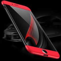 Lacné Kryty | Puzdro 360 Protection červeno-čierne – iPhone 7 Plus | Lacné Kryty