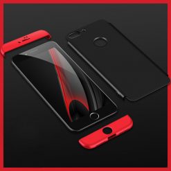 Lacné Kryty | Puzdro 360 Protection červeno-čierne – iPhone 7 Plus | Lacné Kryty