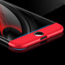 Lacné Kryty | Puzdro 360 Protection červeno-čierne – iPhone 7 Plus | Lacné Kryty