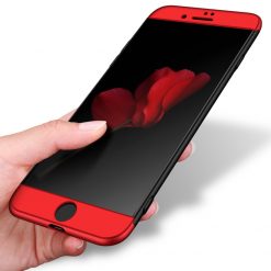Puzdro 360 Protection červeno-čierne – iPhone 8 Plus | Lacné Kryty Lacné Kryty | Puzdro 360 Protection červeno-čierne – iPhone 8 Plus | Lacné Kryty