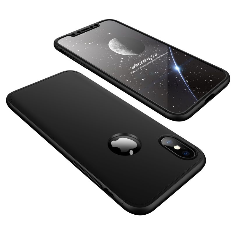 Lacné Kryty | Puzdro 360 Protection čierne – iPhone X / XS