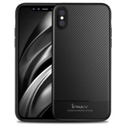 Zadný kryt iPaky Carbon Fiber čierny – iPhone X / XS