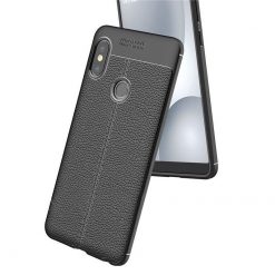Zadný kryt litchi pattern čierny – Xiaomi Mi A2 | Lacné Kryty Lacné Kryty | Zadný kryt litchi pattern čierny – Xiaomi Mi A2 | Lacné Kryty
