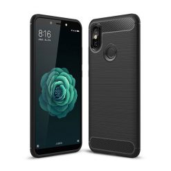 Lacné Kryty | Zadný kryt Carbon case čierny – Xiaomi Mi A2 | Lacné Kryty