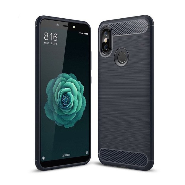 Zadný kryt Carbon case modrý – Xiaomi Mi A2 | Lacné Kryty Lacné Kryty | Zadný kryt Carbon case modrý – Xiaomi Mi A2 | Lacné Kryty