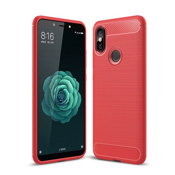 Zadný kryt Carbon case červený – Xiaomi Mi A2 | Lacné Kryty Lacné Kryty | Zadný kryt Carbon case červený – Xiaomi Mi A2 | Lacné Kryty