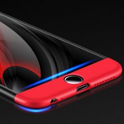 Lacné Kryty | Puzdro 360 Protection červeno-čierne – iPhone 6 / 6S | Lacné Kryty