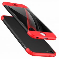 Puzdro 360 Protection červeno-čierne – iPhone 5 / 5S / SE