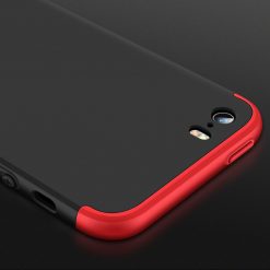 Lacné Kryty | Puzdro 360 Protection červeno-čierne – iPhone 5 / 5S / SE | Lacné Kryty