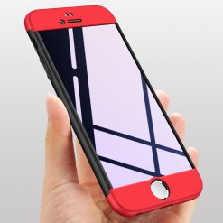 Lacné Kryty | Puzdro 360 Protection červeno-čierne – iPhone 5 / 5S / SE | Lacné Kryty