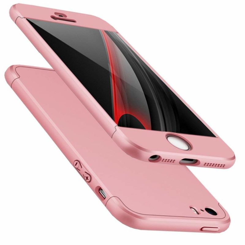 Lacné Kryty | Puzdro 360 Protection ružové – iPhone 5 / 5S / SE