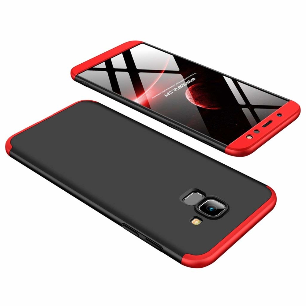 Puzdro 360 Protection červeno-čierne – Samsung Galaxy A6 2018 | Lacné Kryty Lacné Kryty | Puzdro 360 Protection červeno-čierne – Samsung Galaxy A6 2018 | Lacné Kryty