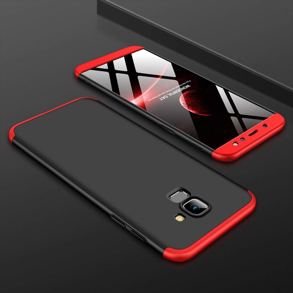 Puzdro 360 Protection červeno-čierne – Samsung Galaxy A6 2018 | Lacné Kryty Lacné Kryty | Puzdro 360 Protection červeno-čierne – Samsung Galaxy A6 2018 | Lacné Kryty