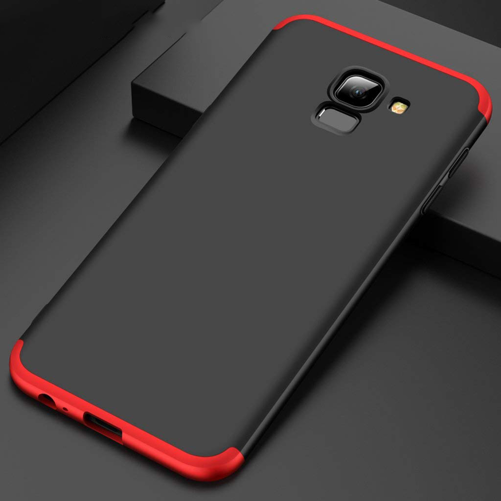 Puzdro 360 Protection červeno-čierne – Samsung Galaxy A6 2018 | Lacné Kryty Lacné Kryty | Puzdro 360 Protection červeno-čierne – Samsung Galaxy A6 2018 | Lacné Kryty