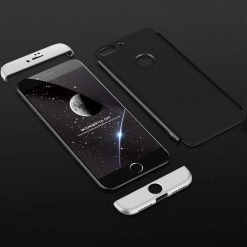 Puzdro 360 Protection strieborno-čierne – iPhone 8 Plus | Lacné Kryty Lacné Kryty | Puzdro 360 Protection strieborno-čierne – iPhone 8 Plus | Lacné Kryty