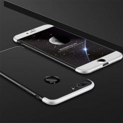 Puzdro 360 Protection strieborno-čierne – iPhone 8 Plus | Lacné Kryty Lacné Kryty | Puzdro 360 Protection strieborno-čierne – iPhone 8 Plus | Lacné Kryty