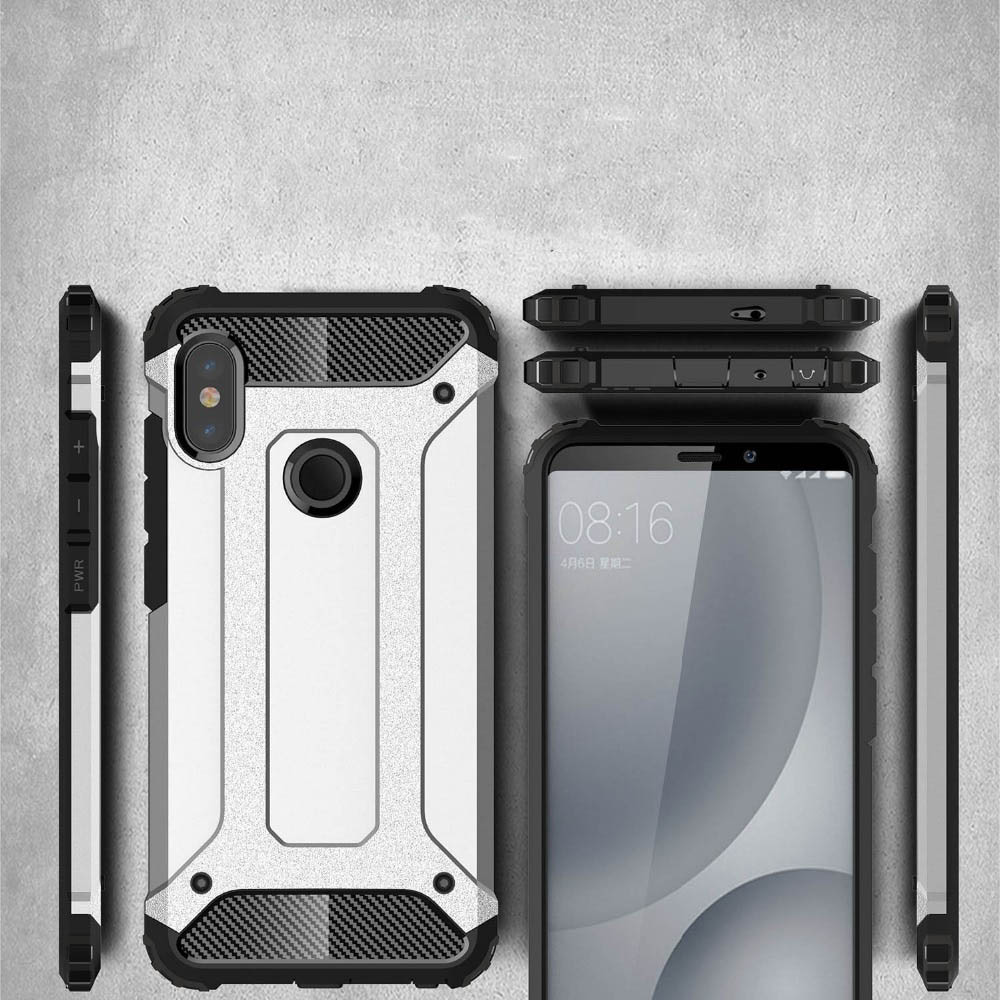 Odolný kryt Hybrid Armor strieborný – Xiaomi Mi A2 | Lacné Kryty Lacné Kryty | Odolný kryt Hybrid Armor strieborný – Xiaomi Mi A2 | Lacné Kryty