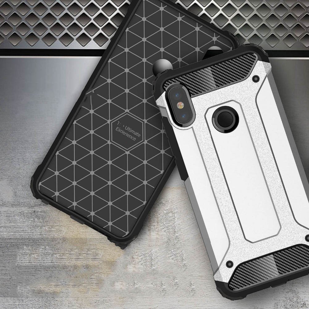 Odolný kryt Hybrid Armor strieborný – Xiaomi Mi A2 | Lacné Kryty Lacné Kryty | Odolný kryt Hybrid Armor strieborný – Xiaomi Mi A2 | Lacné Kryty