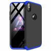 Lacné Kryty | Puzdro 360 Protection strieborno-čierne s dierou na Apple logo – iPhone Xr | Lacné Kryty