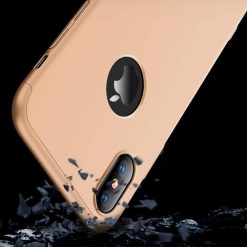 Puzdro 360 Protection zlaté s dierou na Apple logo – iPhone Xr | Lacné Kryty Lacné Kryty | Puzdro 360 Protection zlaté s dierou na Apple logo – iPhone Xr | Lacné Kryty