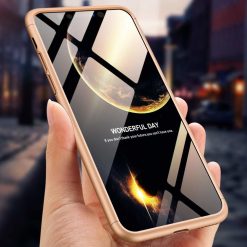 Puzdro 360 Protection zlaté s dierou na Apple logo – iPhone Xr | Lacné Kryty Lacné Kryty | Puzdro 360 Protection zlaté s dierou na Apple logo – iPhone Xr | Lacné Kryty