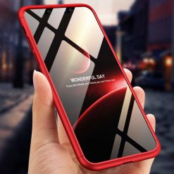 Lacné Kryty | Puzdro 360 Protection červené s dierou na Apple logo – iPhone Xr | Lacné Kryty
