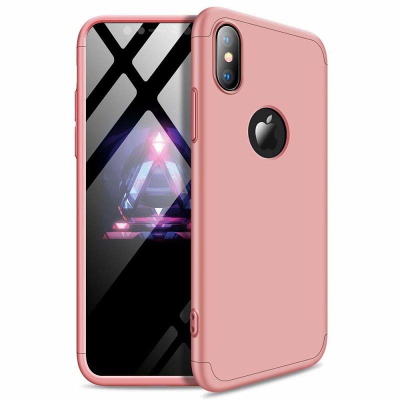 Lacné Kryty | Puzdro 360 Protection ružové s dierou na Apple logo – iPhone Xr