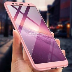Lacné Kryty | Puzdro 360 Protection ružové – Samsung Galaxy J6+ (J6 Plus) | Lacné Kryty